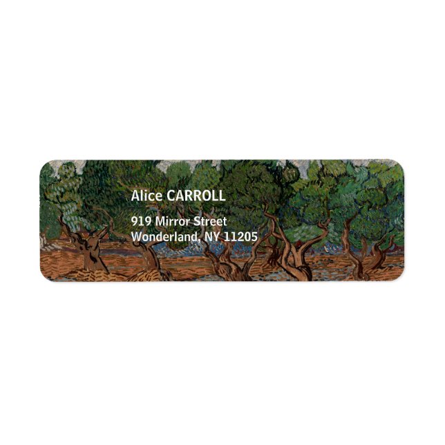 Vincent van Gogh - Olive Grove Label (Front)