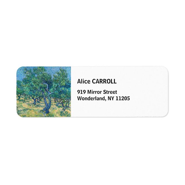 Vincent van Gogh - Olive Grove Label (Front)
