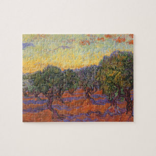 Vincent van Gogh - Olive Grove, Orange Sky Jigsaw Puzzle