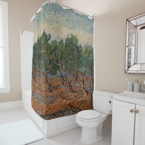 Vincent van Gogh _ Olive Grove Shower Curtain