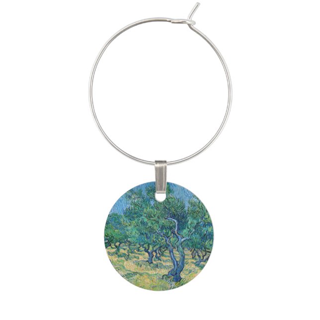 Vincent van Gogh - Olive Grove Wine Charm (Front)