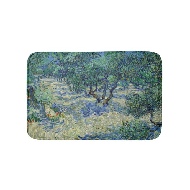 Vincent van Gogh - Olive Orchard Bath Mat (Front)