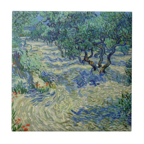 Vincent van Gogh _ Olive Orchard Ceramic Tile