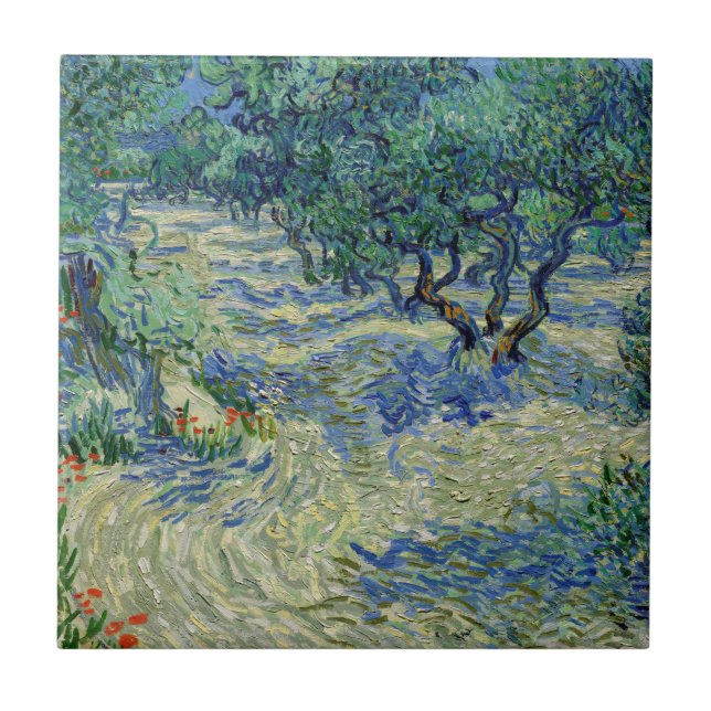 Vincent van Gogh - Olive Orchard Ceramic Tile (Front)