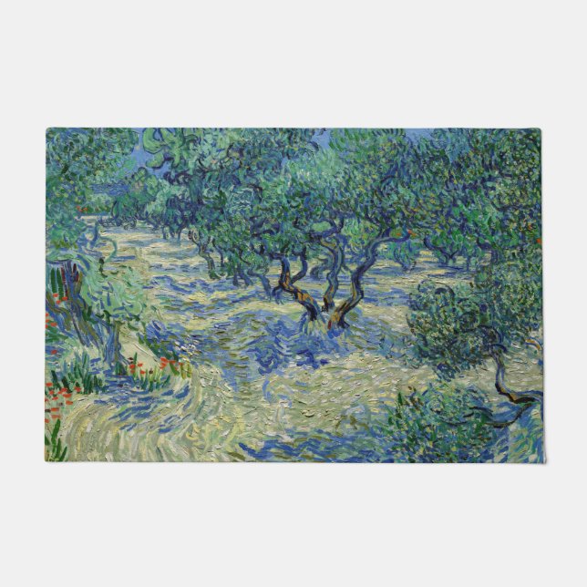 Vincent van Gogh - Olive Orchard Doormat (Front)