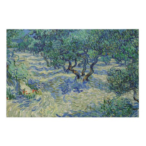 Vincent van Gogh _ Olive Orchard Faux Canvas Print