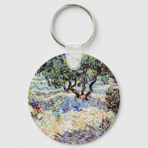 Vincent Van Gogh - Olive Orchard Fine Art Keychain