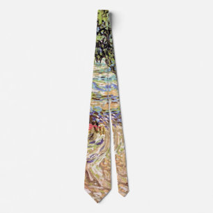 Vincent Van Gogh - Olive Orchard Fine Art Neck Tie