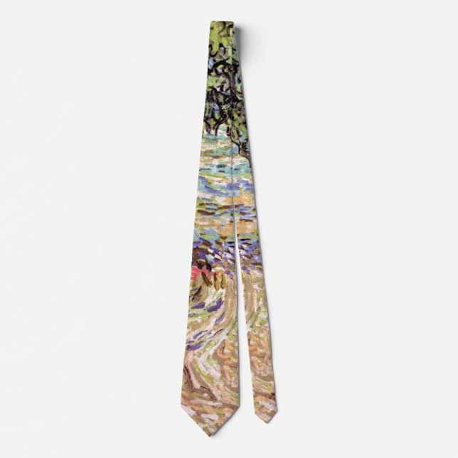 Vincent Van Gogh - Olive Orchard Fine Art Neck Tie (Front)