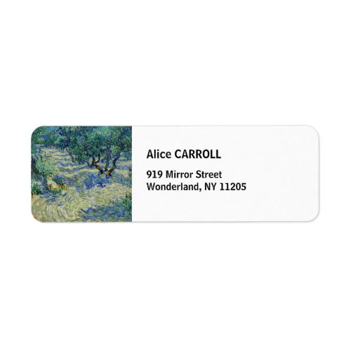 Vincent van Gogh _ Olive Orchard Label
