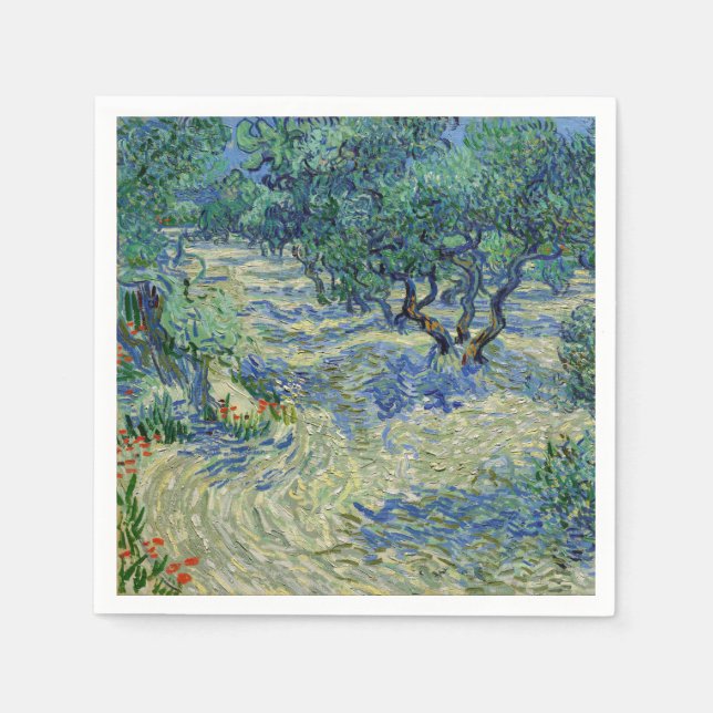 Vincent van Gogh - Olive Orchard Napkins (Front)