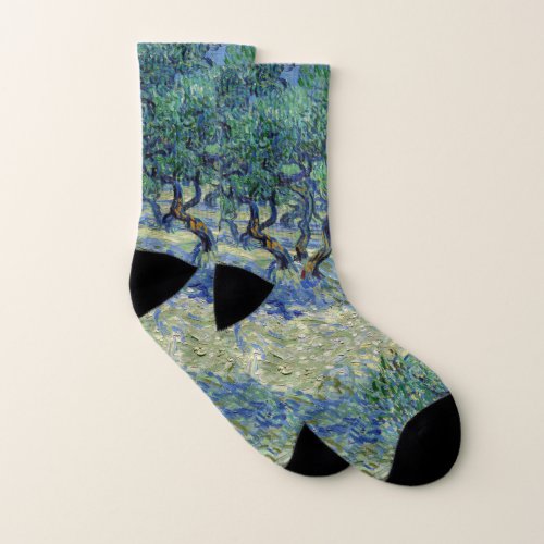 Vincent van Gogh _ Olive Orchard Socks