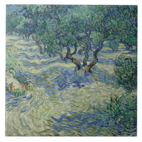 Vincent van Gogh _ Olive Orchard Tile