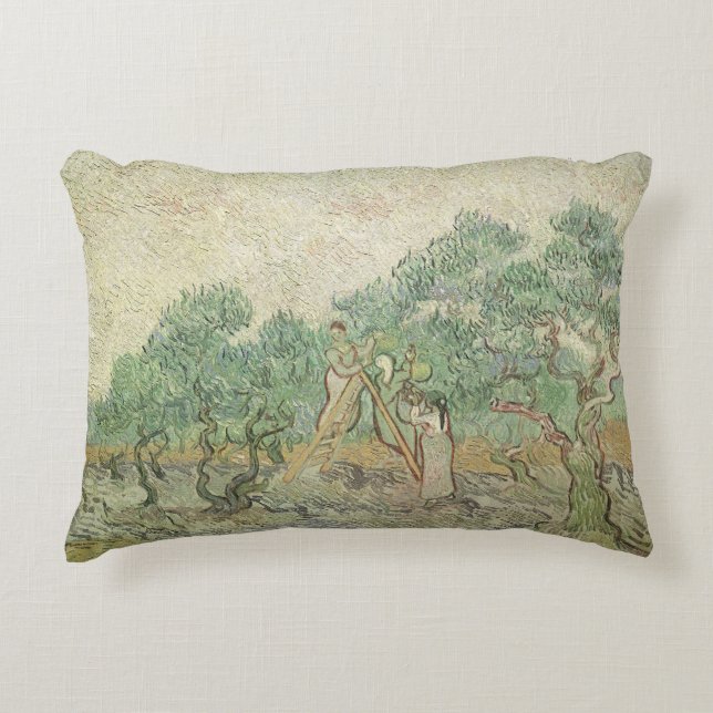 Vincent van Gogh - Olive Picking Accent Pillow (Front)