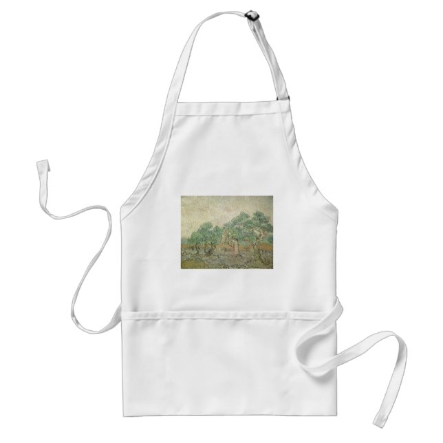 Vincent van Gogh - Olive Picking Adult Apron (Front)