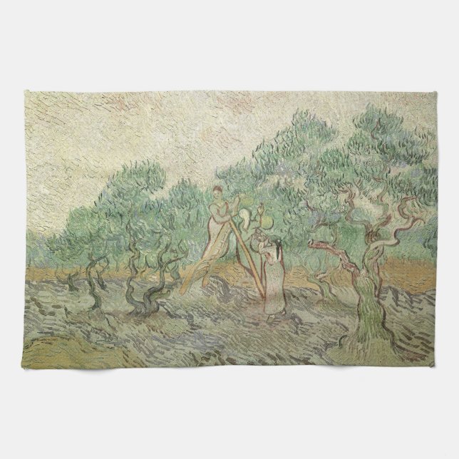 Vincent van Gogh - Olive Picking Kitchen Towel (Horizontal)