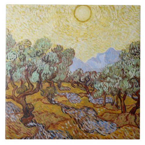 Vincent van Gogh  Olive Trees 1889 Ceramic Tile
