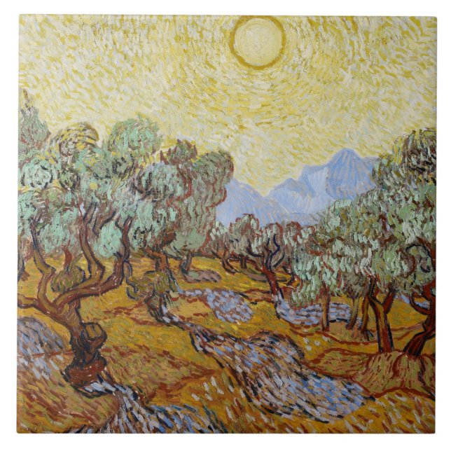 Vincent van Gogh | Olive Trees, 1889 Ceramic Tile (Front)