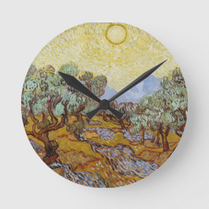 Vincent van Gogh Olive Trees, 1889 Round Clock