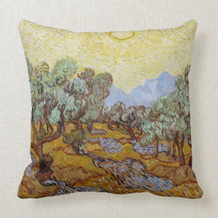 Vincent van Gogh   Olive Trees, 1889 Throw Pillow