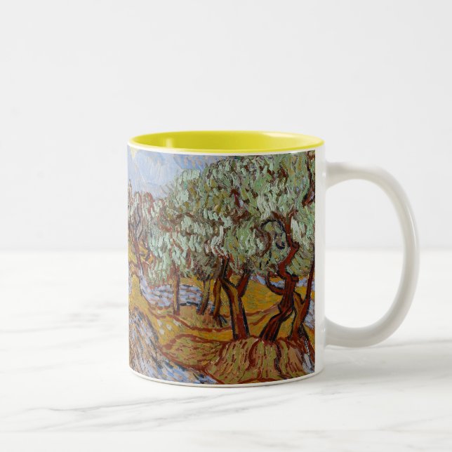 Vincent van Gogh | Olive Trees, 1889 Two-Tone Coffee Mug (Right)