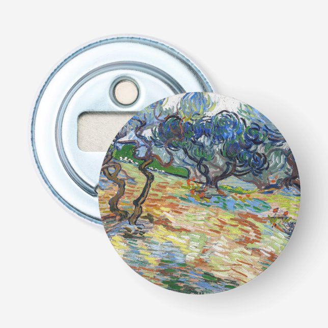 Vincent van Gogh - Olive Trees: Bright blue sky Bottle Opener (Front)