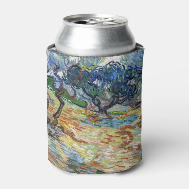 Vincent van Gogh - Olive Trees: Bright blue sky Can Cooler (Can Front)