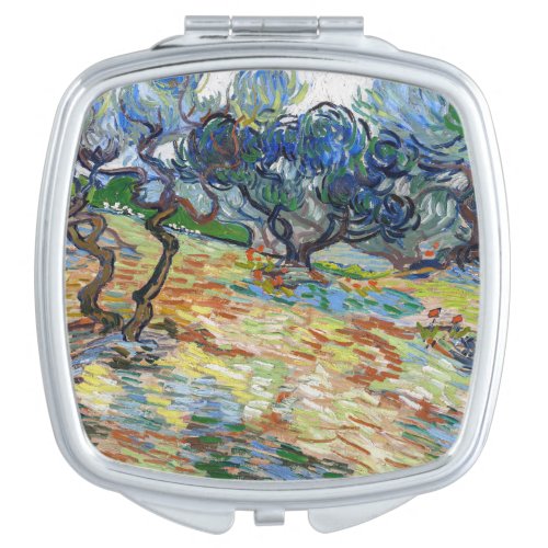 Vincent van Gogh _ Olive Trees Bright blue sky Compact Mirror