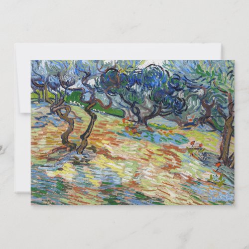 Vincent van Gogh _ Olive Trees Bright blue sky Invitation