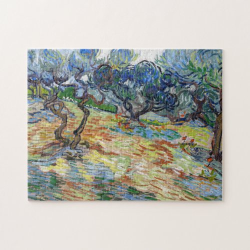 Vincent van Gogh _ Olive Trees Bright blue sky Jigsaw Puzzle