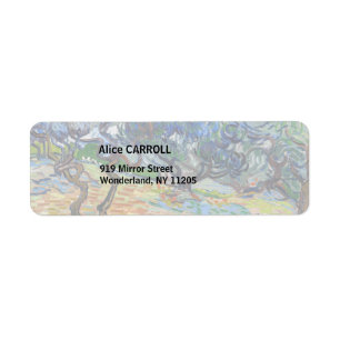 Vincent van Gogh - Olive Trees: Bright blue sky Label