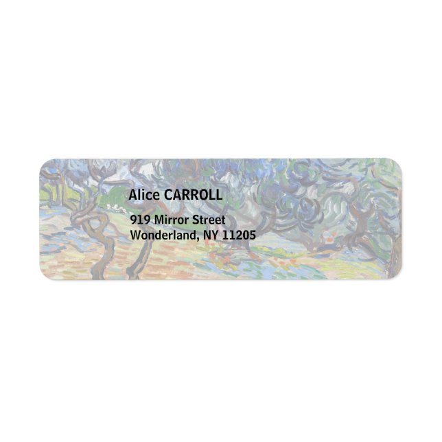 Vincent van Gogh - Olive Trees: Bright blue sky Label (Front)