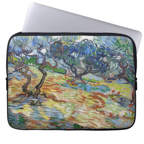 Vincent van Gogh _ Olive Trees Bright blue sky Laptop Sleeve