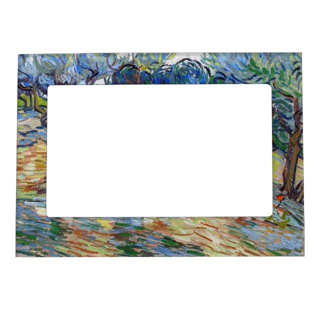 Vincent van Gogh - Olive Trees: Bright blue sky Magnetic Frame (Front)