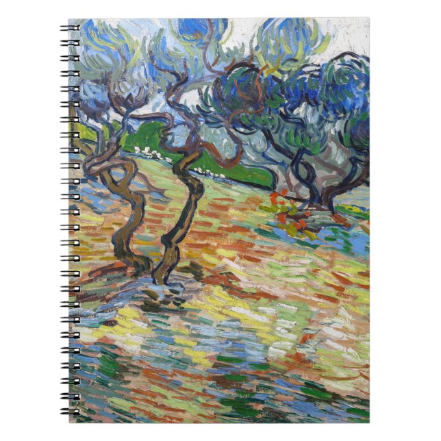 Vincent van Gogh - Olive Trees: Bright blue sky Notebook (Front)