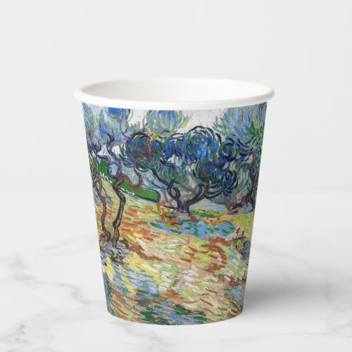 Vincent van Gogh _ Olive Trees Bright blue sky Paper Cups
