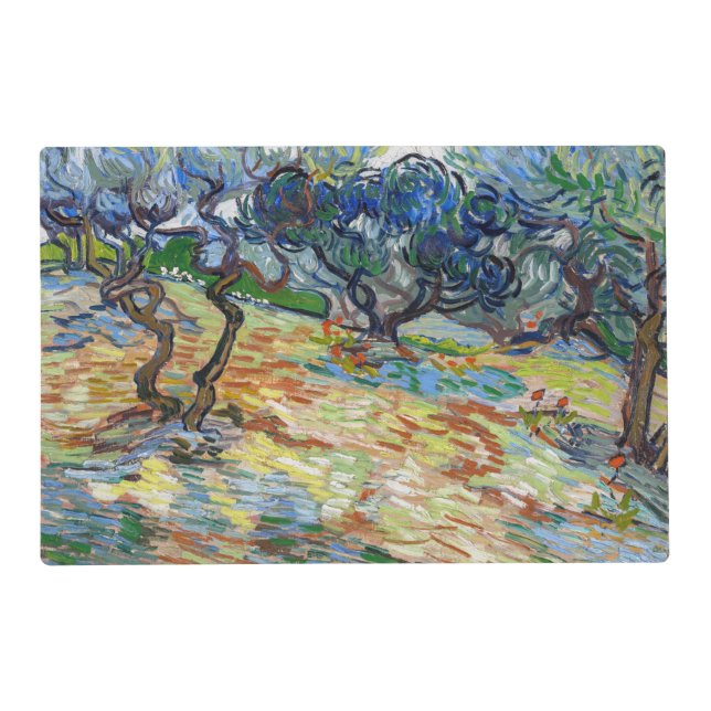 Vincent van Gogh - Olive Trees: Bright blue sky Placemat (Front)