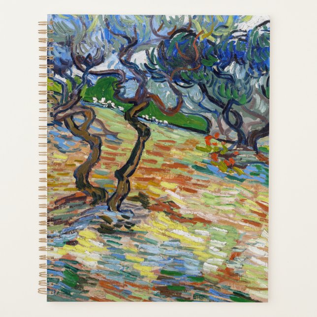 Vincent van Gogh - Olive Trees: Bright blue sky Planner (Front)