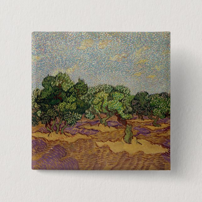 Vincent van Gogh - Olive Trees Button (Front)