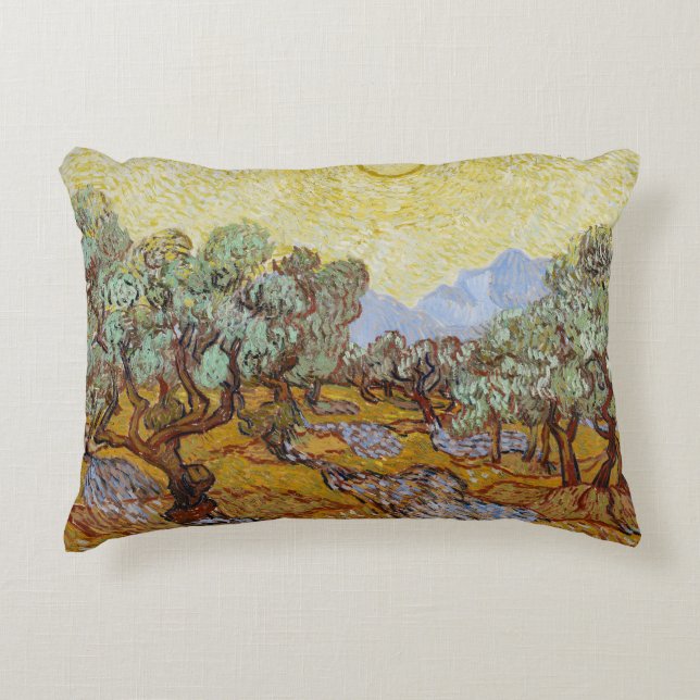 Vincent van Gogh - Olive Trees Decorative Pillow (Front)