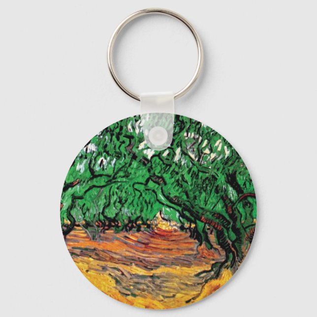 Vincent Van Gogh - Olive Trees Fine Art Keychain (Front)