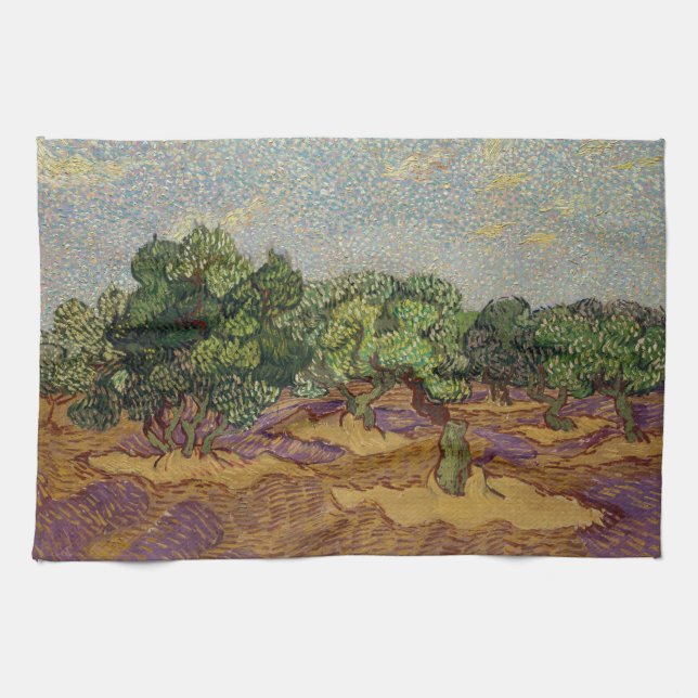 Vincent van Gogh - Olive Trees Kitchen Towel (Horizontal)