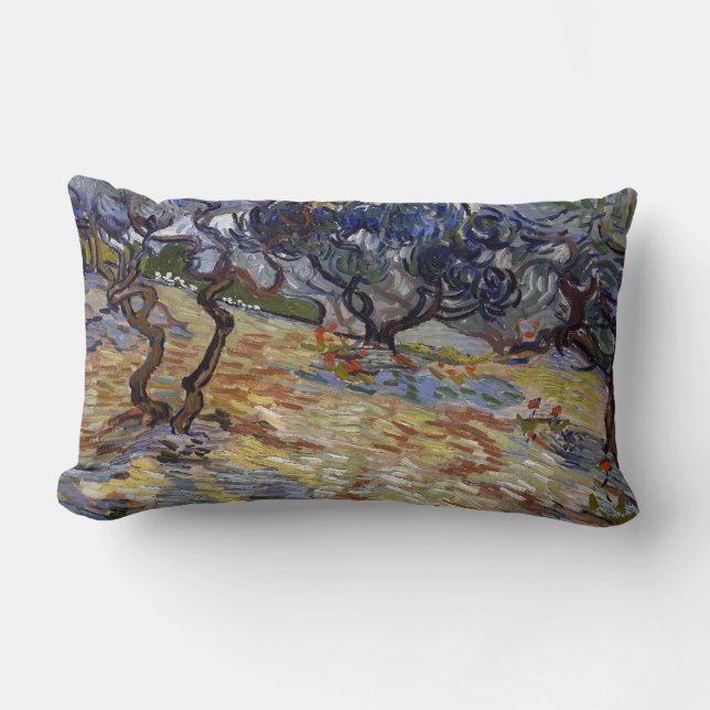 Vincent van Gogh Olive Trees Lumbar Pillow (Front)
