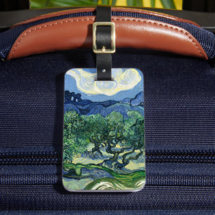 Vincent Van Gogh Olive Trees Mountain Landscape Luggage Tag