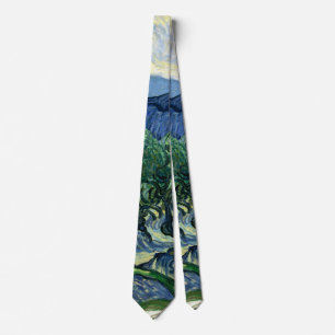 Vincent Van Gogh Olive Trees Mountain Landscape Neck Tie