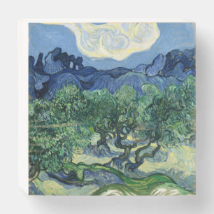 Vincent Van Gogh Olive Trees Mountain Landscape Wooden Box Sign