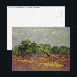 Vincent van Gogh - Olive Trees Postcard<br><div class="desc">Olive Trees / Olive Grove: Pale Blue Sky - Vincent van Gogh,  1889,  Saint-Remy</div>