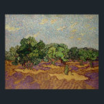 Vincent van Gogh - Olive Trees Poster<br><div class="desc">Olive Trees / Olive Grove: Pale Blue Sky - Vincent van Gogh,  1889,  Saint-Remy</div>
