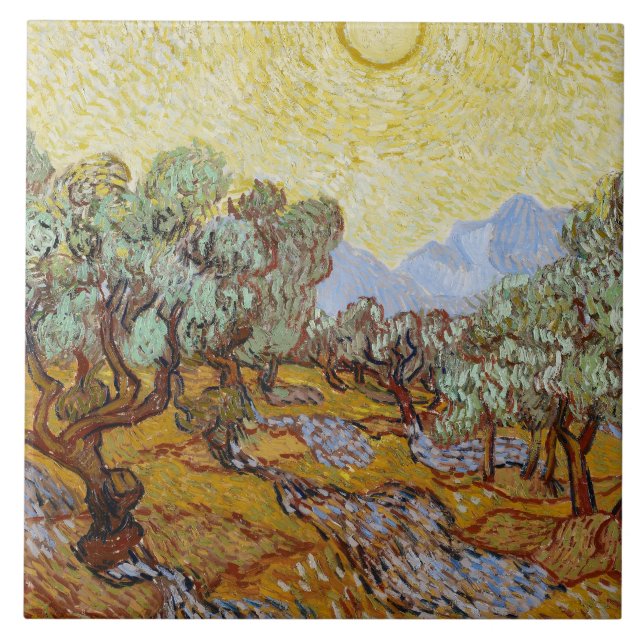 Vincent van Gogh - Olive Trees Tile (Front)