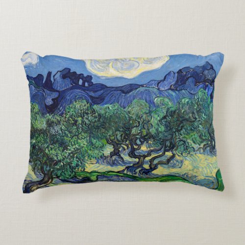 Vincent van Gogh _ Olive Trees with the Alpilles Accent Pillow